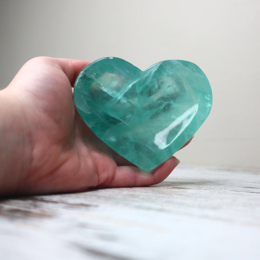 Fluorite Heart Shaped Bowl | Clarity, Focus & Energy Cleansing