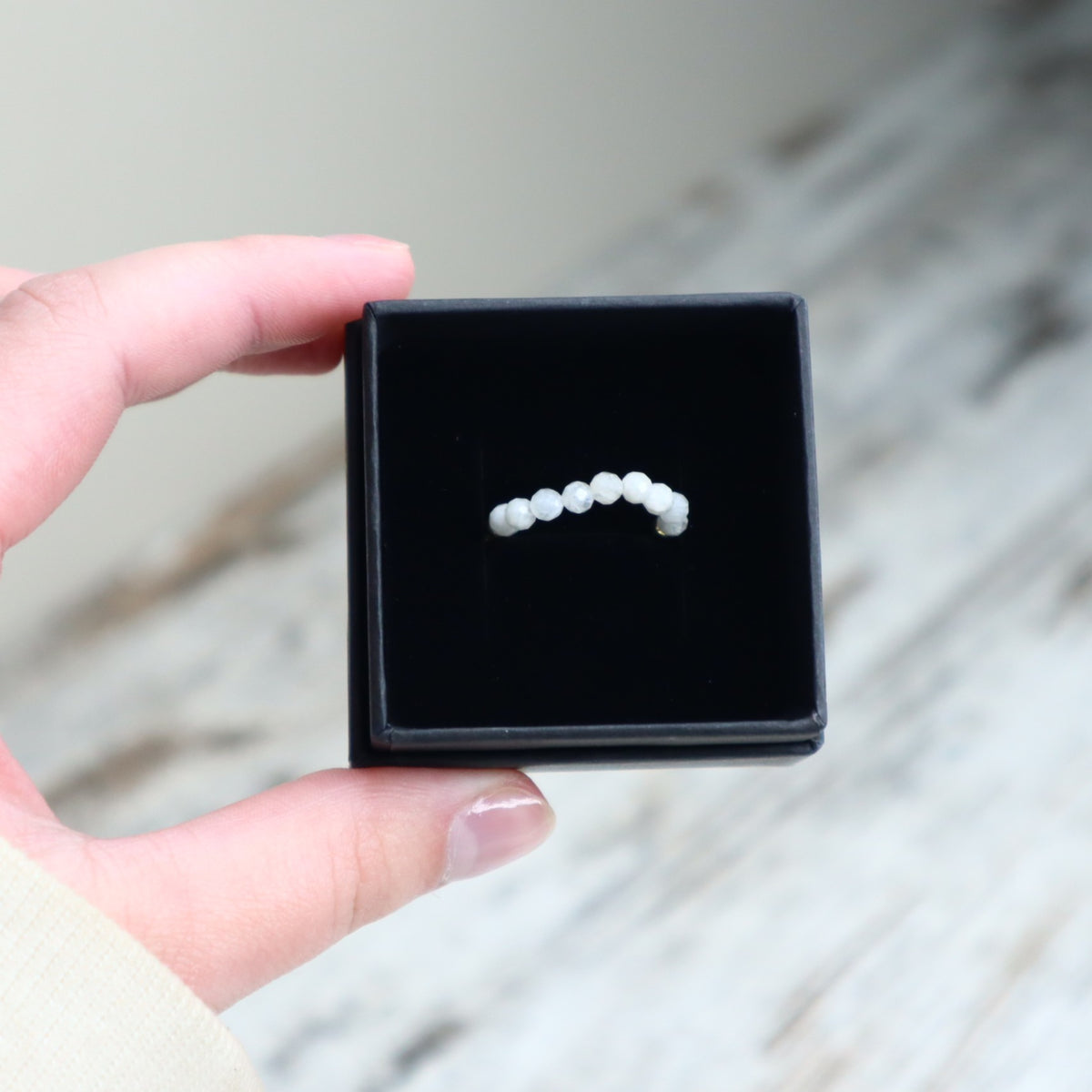 Moonstone Beaded Ring | Intuition, New Beginnings &amp; Inner Guidance