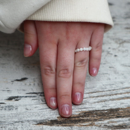 Moonstone Beaded Ring | Intuition, New Beginnings &amp; Inner Guidance
