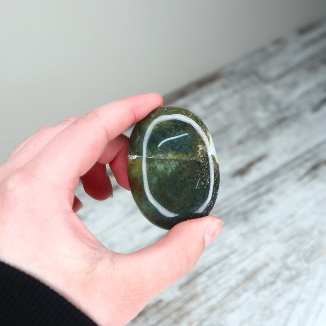 Moss Agate Palm Stone | Growth, Renewal &amp; Grounded Abundance
