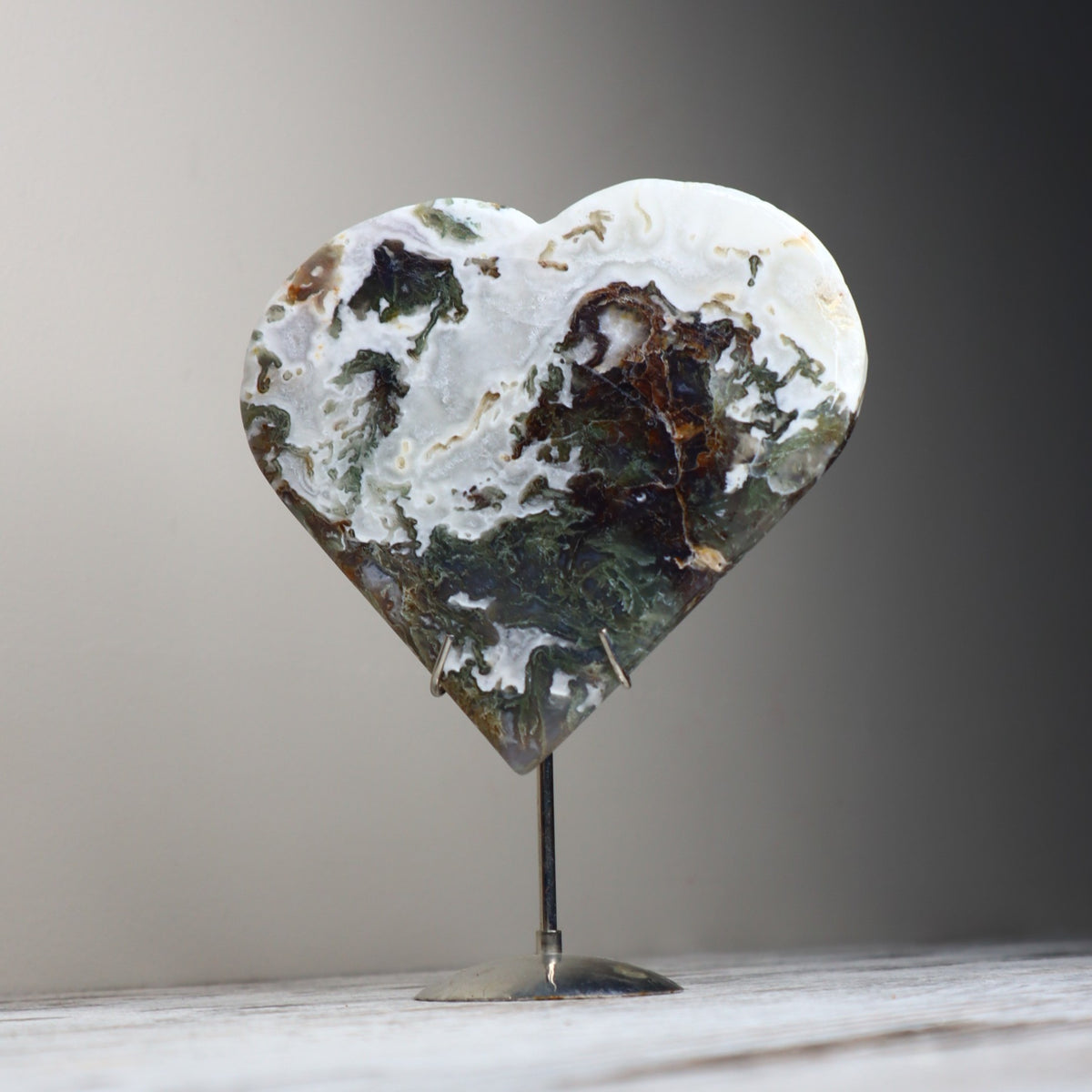 Moss Agate Heart | Grounding, Abundance &amp; Heartfelt Growth