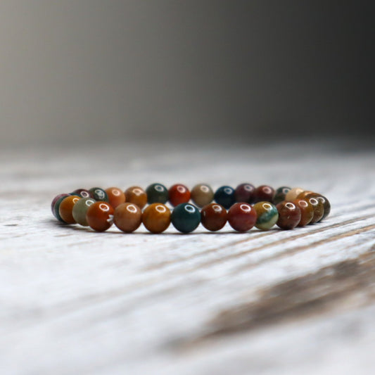 Ocean Jasper Bead Bracelet | 6mm | Joy, Emotional Healing & Positive Flow