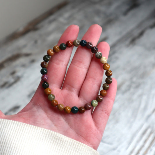 Ocean Jasper Bead Bracelet | 6mm | Joy, Emotional Healing & Positive Flow