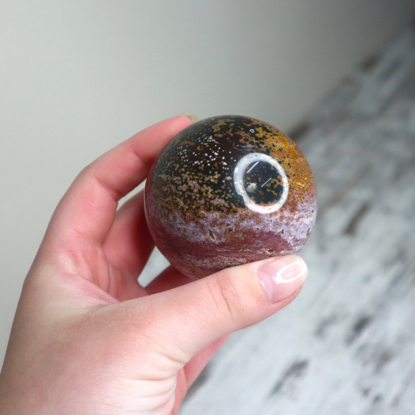 Ocean Jasper Sphere | Joy, Renewal & Emotional Flow