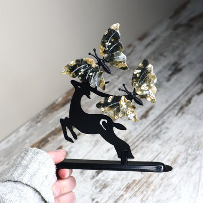 Ocean Jasper Butterfly Deer | Joy, Renewal & Transformation