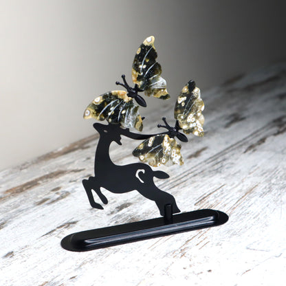 Ocean Jasper Butterfly Deer | Joy, Renewal & Transformation