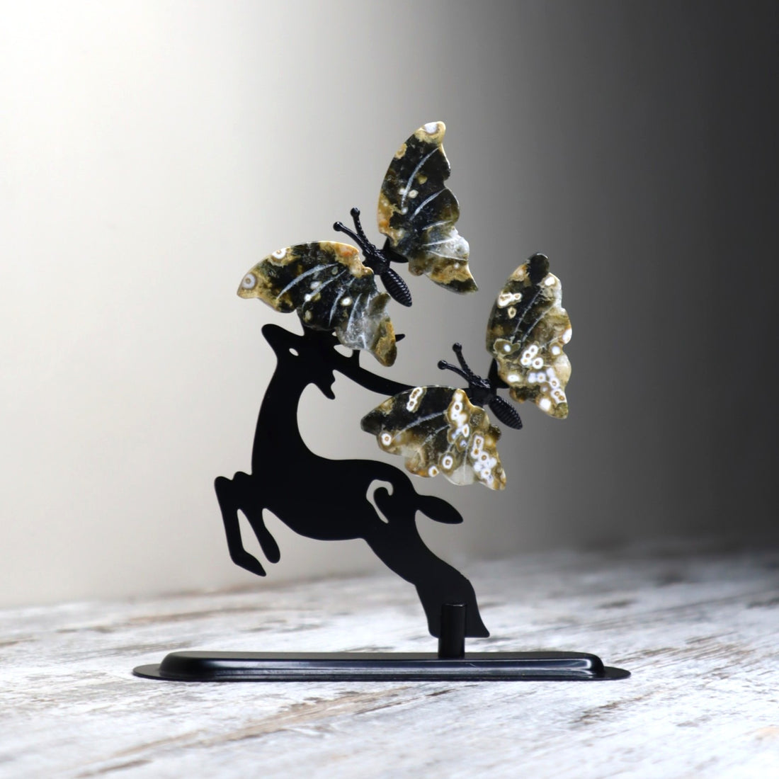 Ocean Jasper Butterfly Deer | Joy, Renewal &amp; Transformation