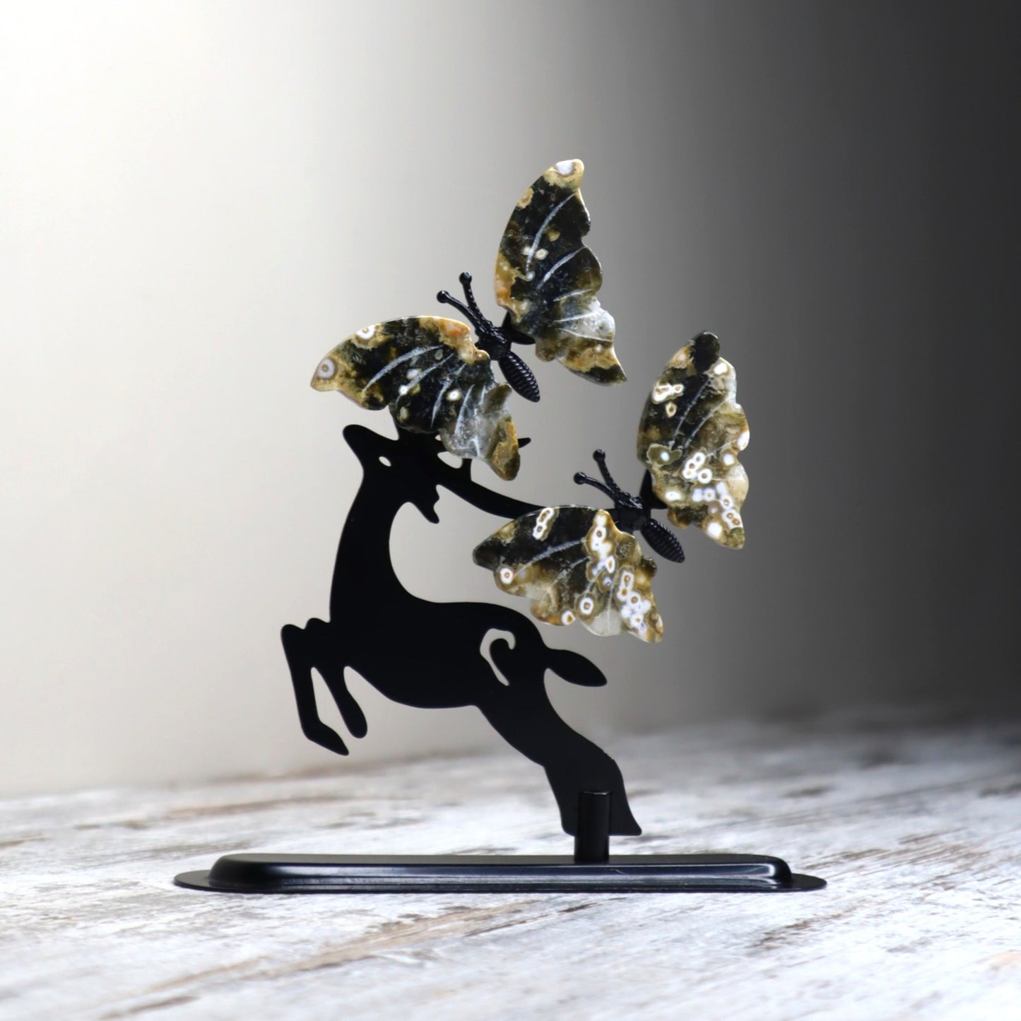 Ocean Jasper Butterfly Deer | Joy, Renewal & Transformation