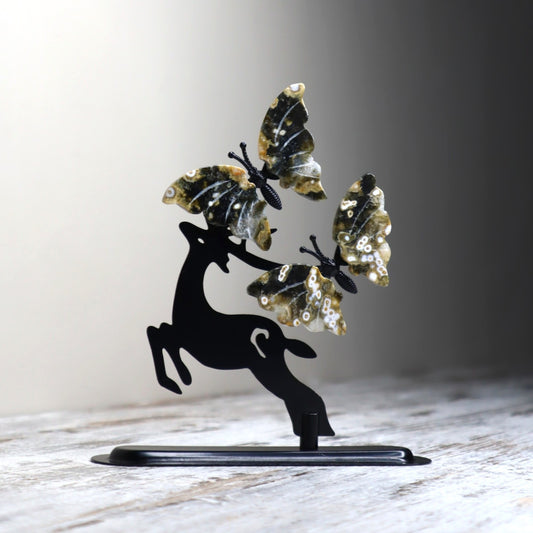 Ocean Jasper Butterfly Deer | Joy, Renewal & Transformation
