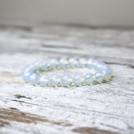 Opalite Bead Bracelet | 8mm | Calm, Clarity & Gentle Transition