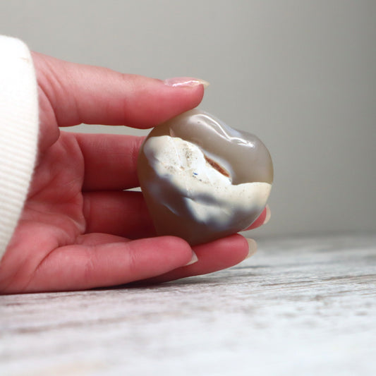 Orca Agate Heart | Calm Communication, Emotional Healing & Inner Peace