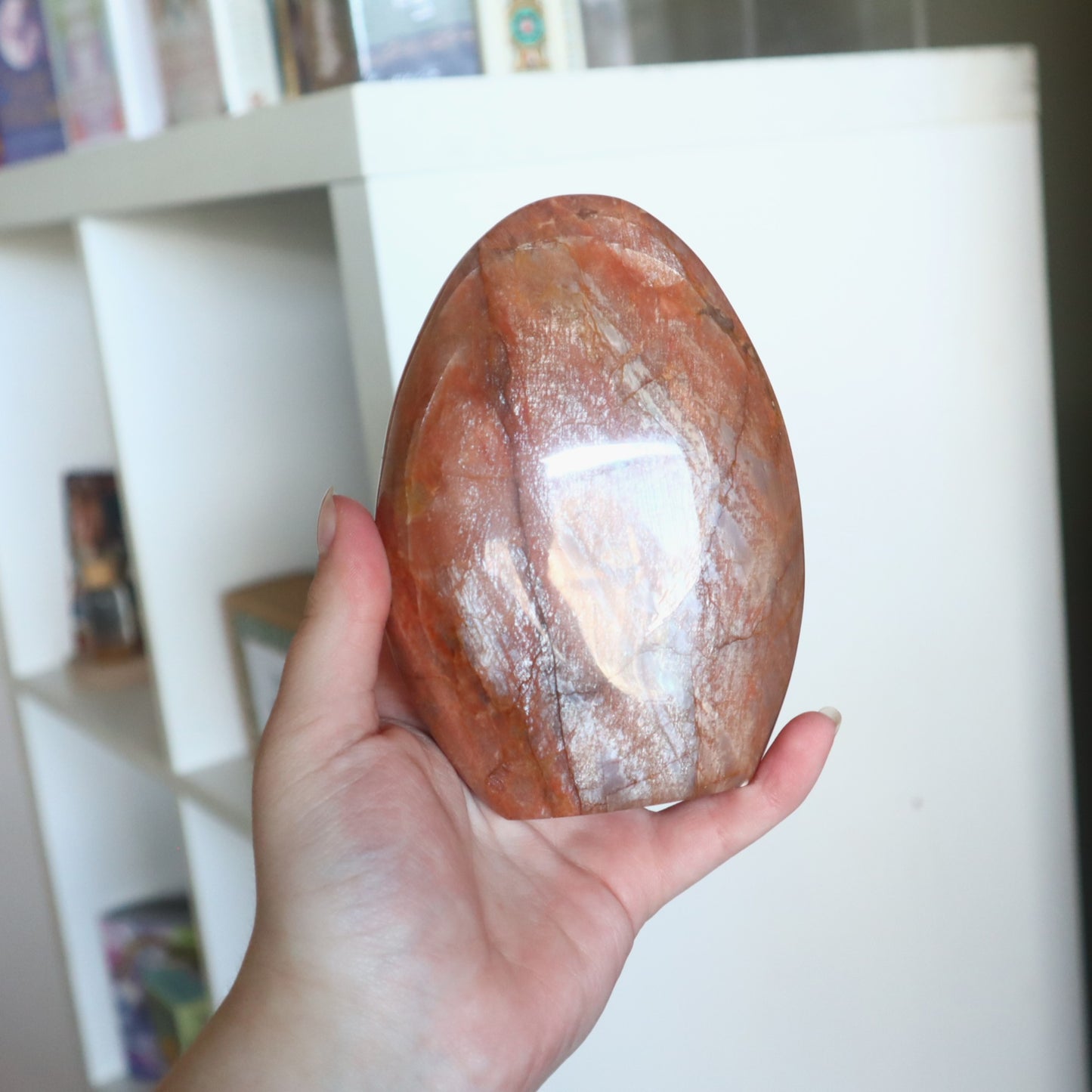 Peach Moonstone Freeform | Divine Feminine, Emotional Balance & New Beginnings