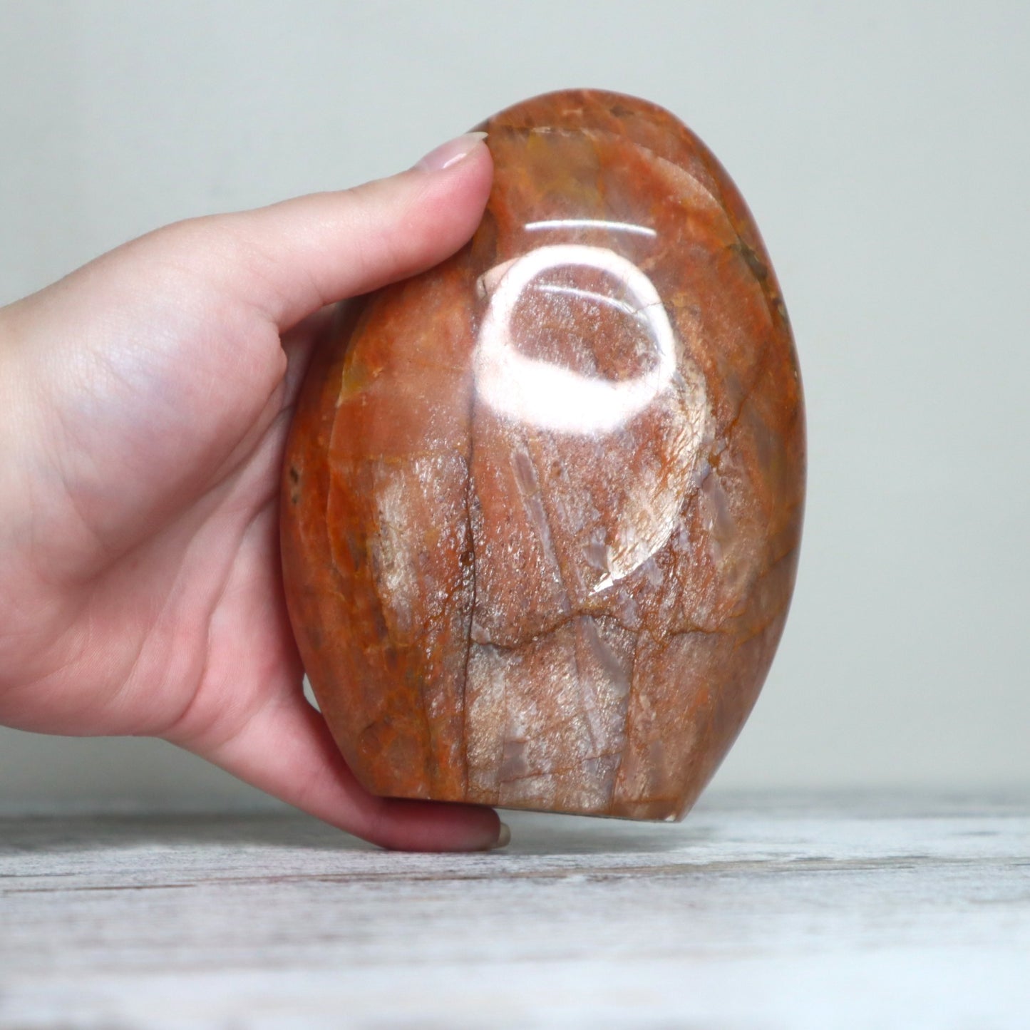 Peach Moonstone Freeform | Divine Feminine, Emotional Balance & New Beginnings