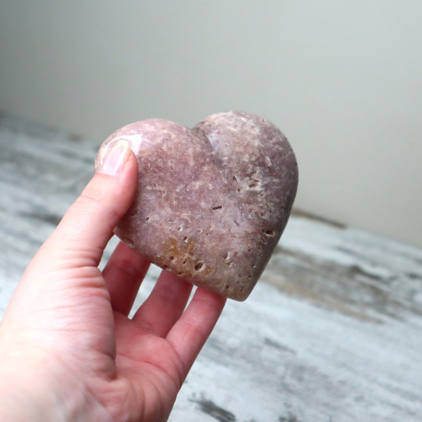 Pink Amethyst Heart Carving | Emotional Healing, Calm & Gentle Protection