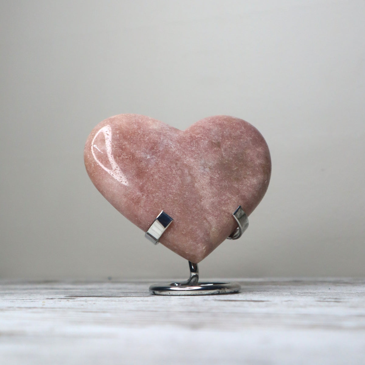 Pink Amethyst Heart Carving | Calm, Emotional Healing &amp; Inner Peace