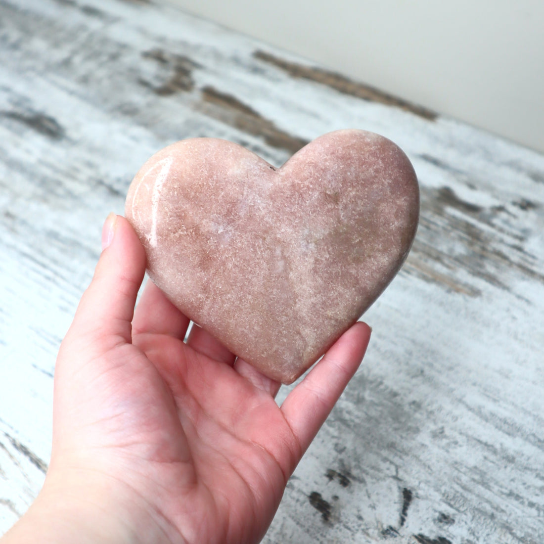 Pink Amethyst Heart Carving | Calm, Emotional Healing &amp; Inner Peace