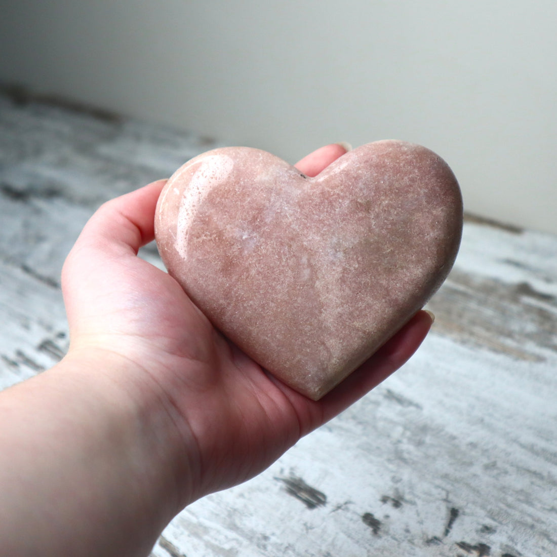 Pink Amethyst Heart Carving | Calm, Emotional Healing &amp; Inner Peace