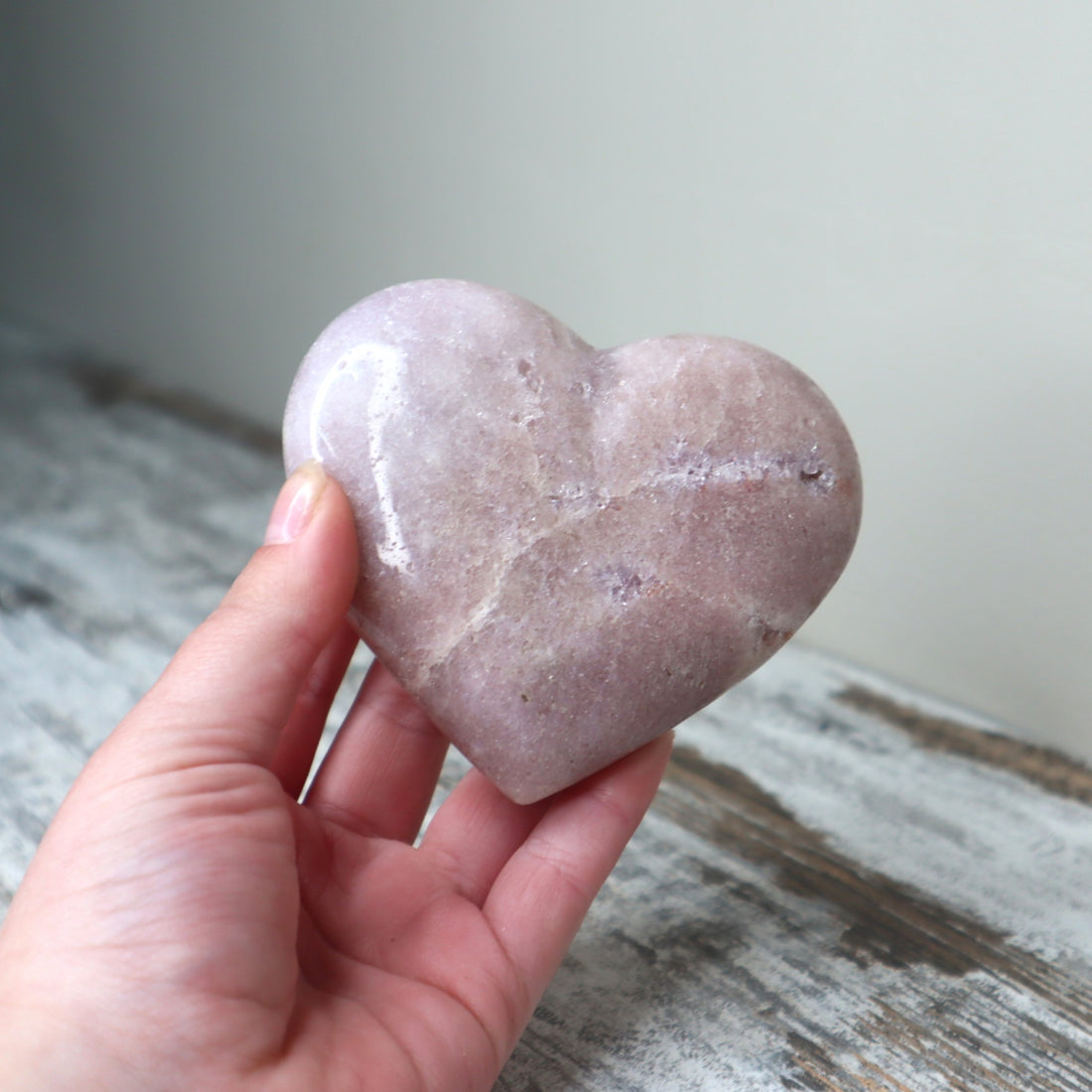 Pink Amethyst Heart Carving | Calm, Emotional Healing &amp; Gentle Protection