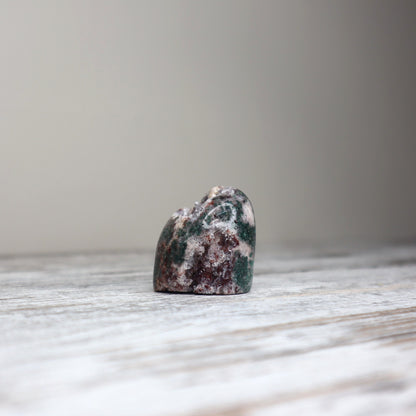 Pink Amethyst & Moss Agate Mini Freeform | Growth, Grounding & Heart Healing