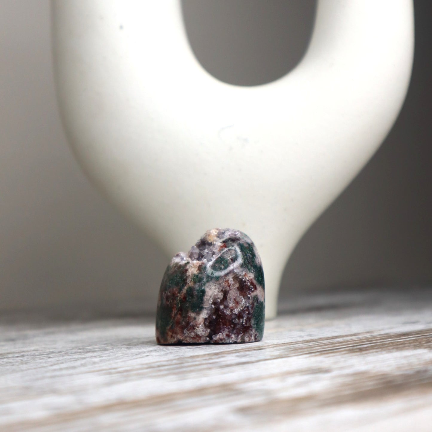 Pink Amethyst & Moss Agate Mini Freeform | Growth, Grounding & Heart Healing