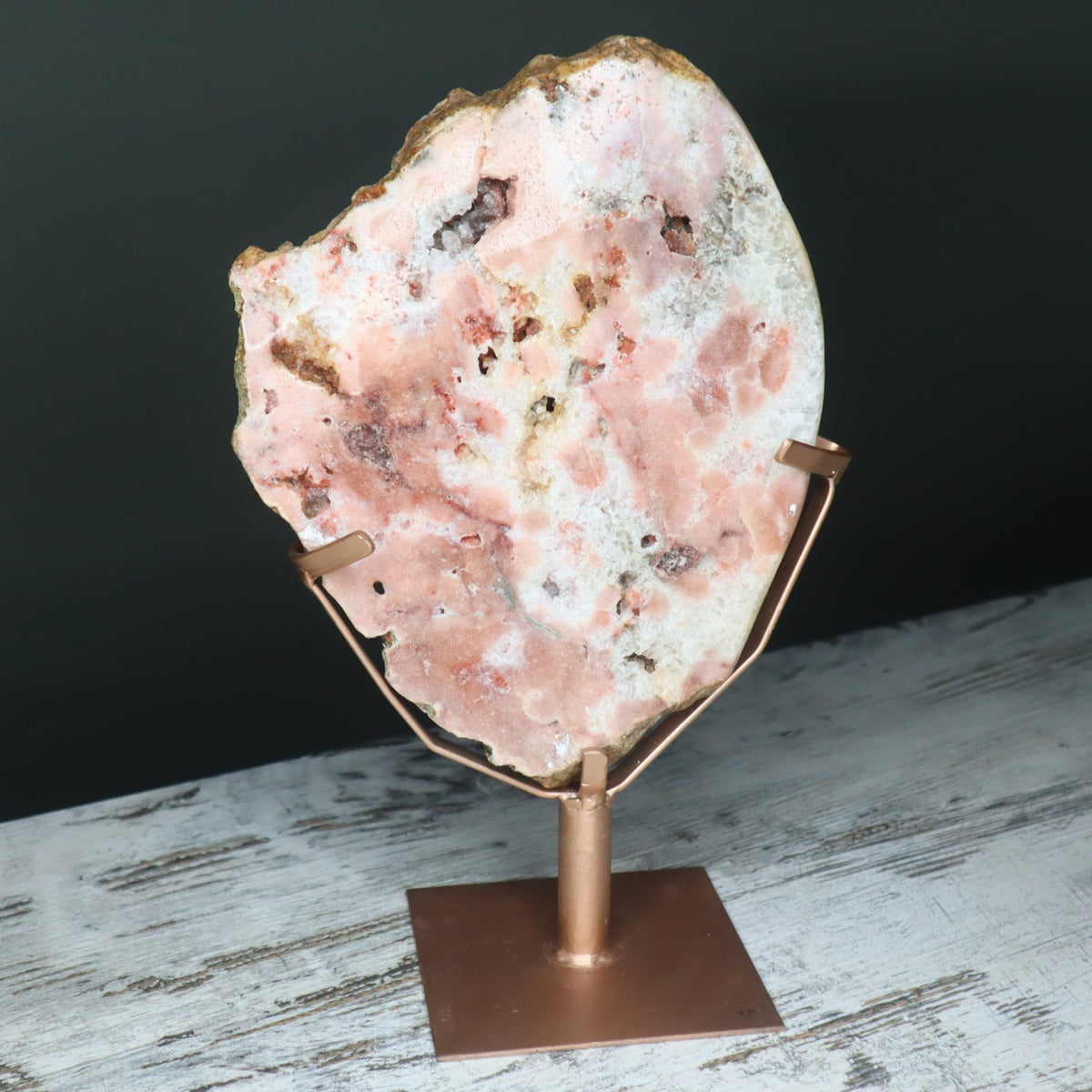 Pink Amethyst Statement Freeform on Stand | Calm, Healing &amp; Heart Energy