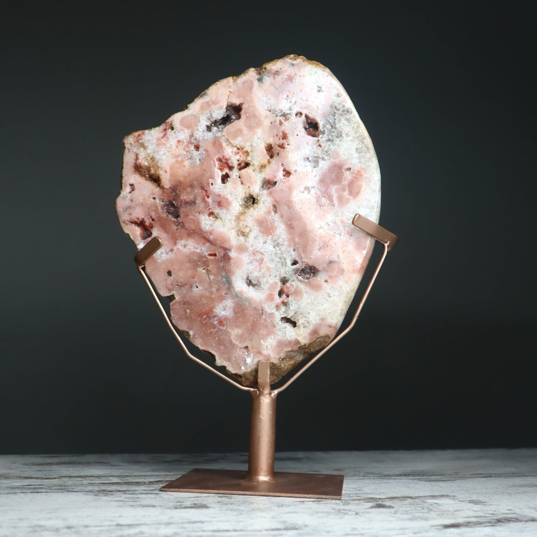 Pink Amethyst Statement Freeform on Stand | Calm, Healing &amp; Heart Energy