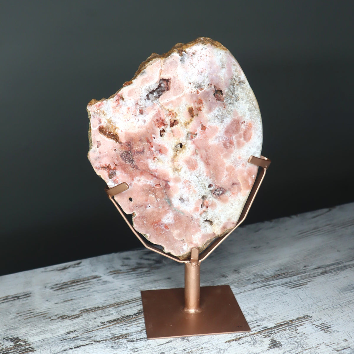 Pink Amethyst Statement Freeform on Stand | Calm, Healing &amp; Heart Energy