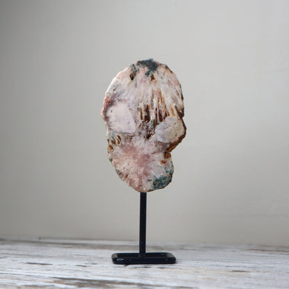 Pink Amethyst Freeform on Stand | Heart Healing & Emotional Renewal