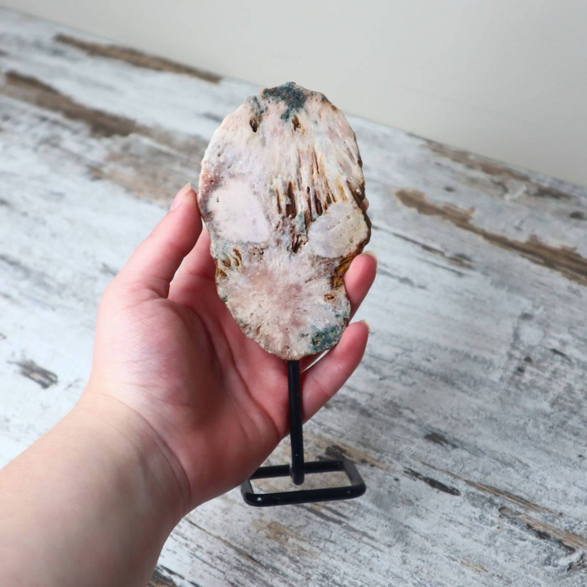 Pink Amethyst Freeform on Stand | Heart Healing &amp; Emotional Renewal
