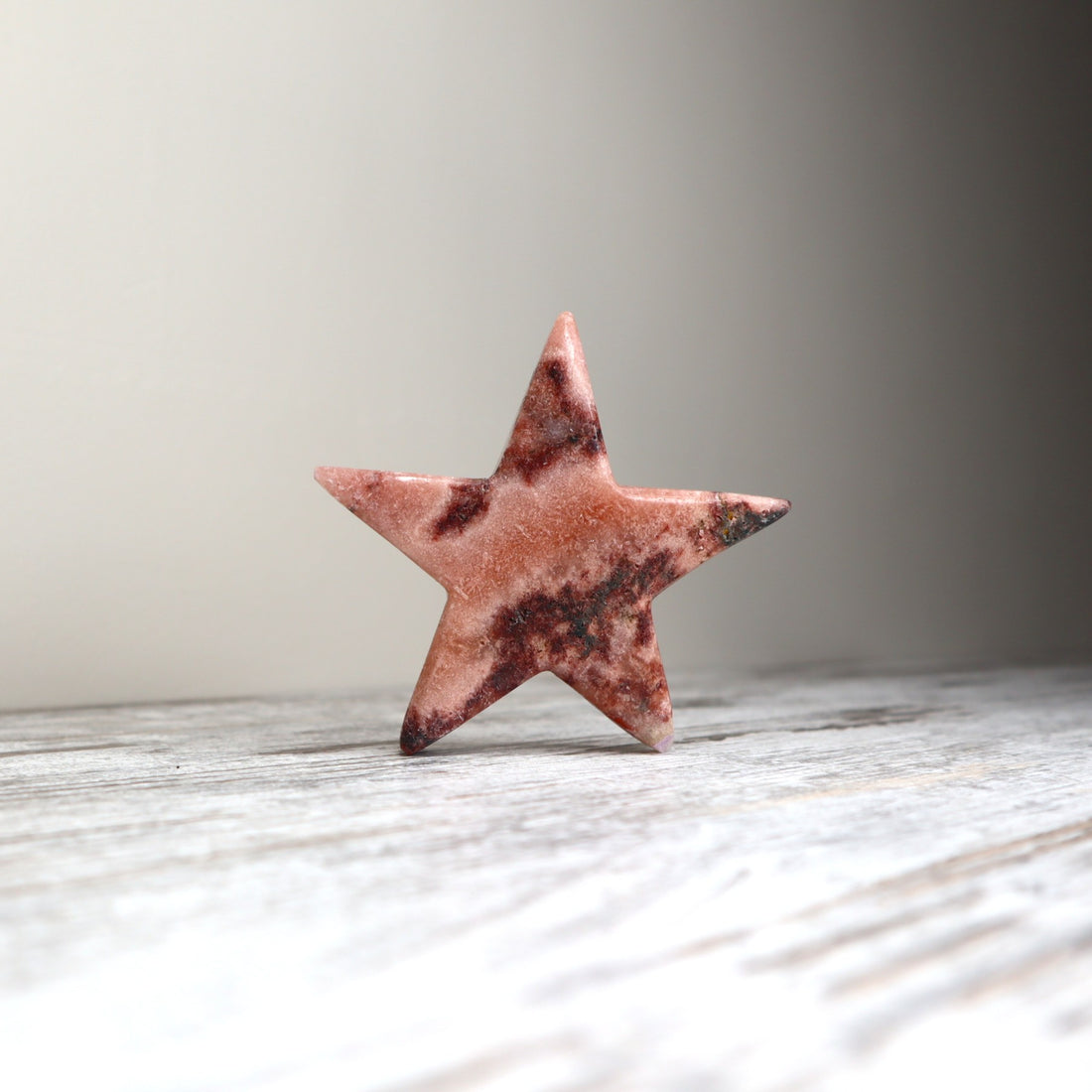 Pink Amethyst Star Carving | Grounding, Strength &amp; Emotional Balance