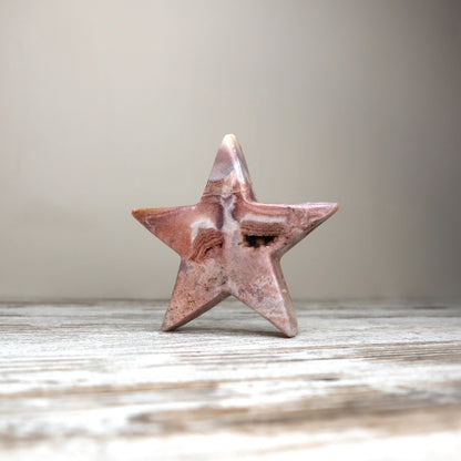 Pink Amethyst Star Carving | Heart Healing, Calm & Gentle Renewal
