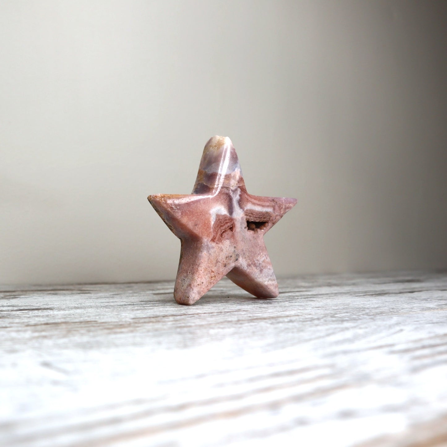 Pink Amethyst Star Carving | Heart Healing, Calm & Gentle Renewal