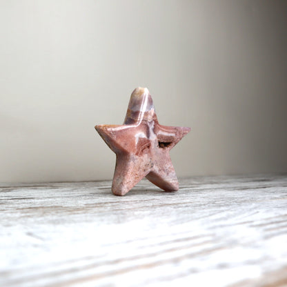 Pink Amethyst Star Carving | Heart Healing, Calm & Gentle Renewal