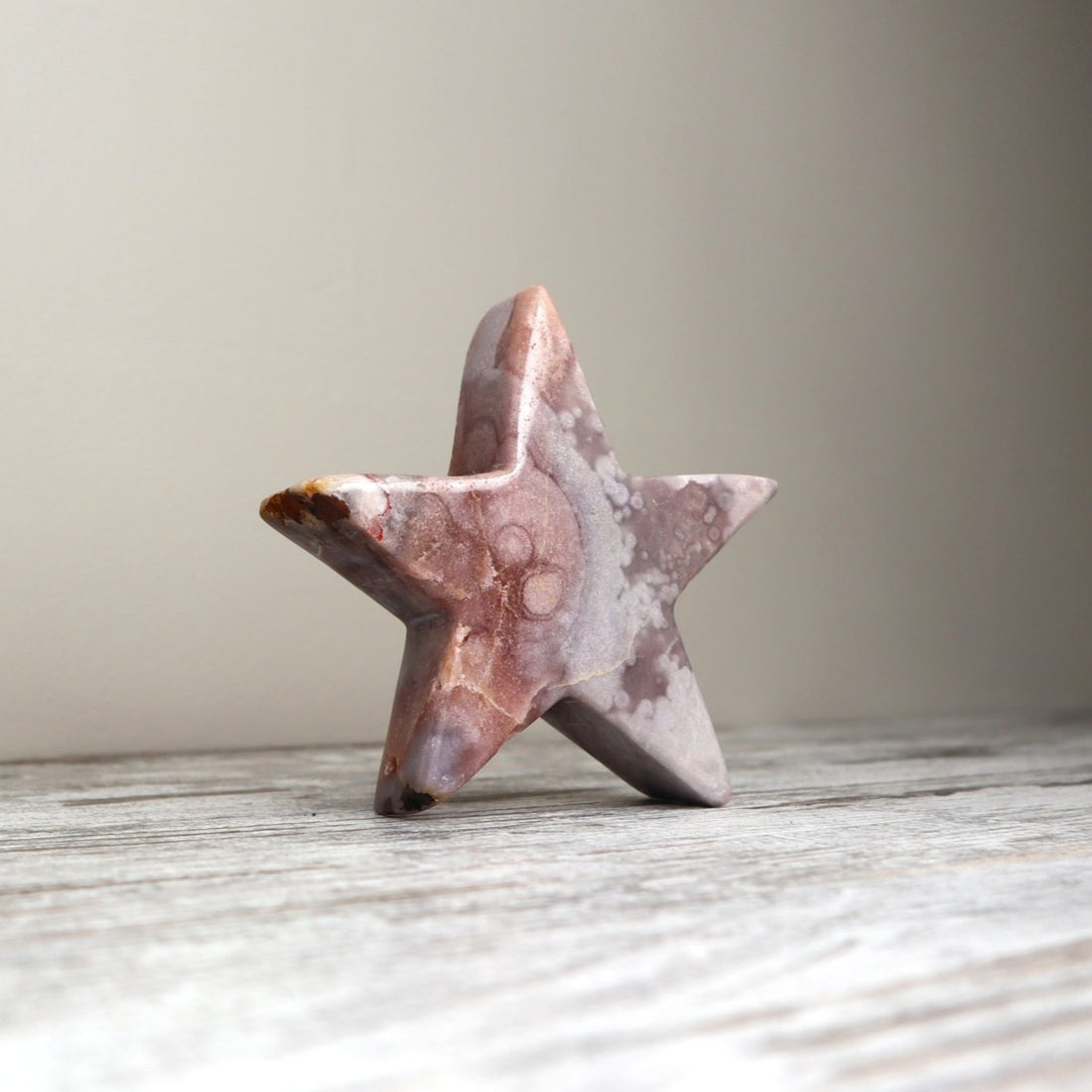 Pink Amethyst Star Carving | Emotional Flow, Calm &amp; Gentle Release