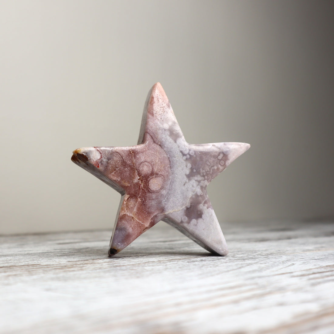Pink Amethyst Star Carving | Emotional Flow, Calm &amp; Gentle Release