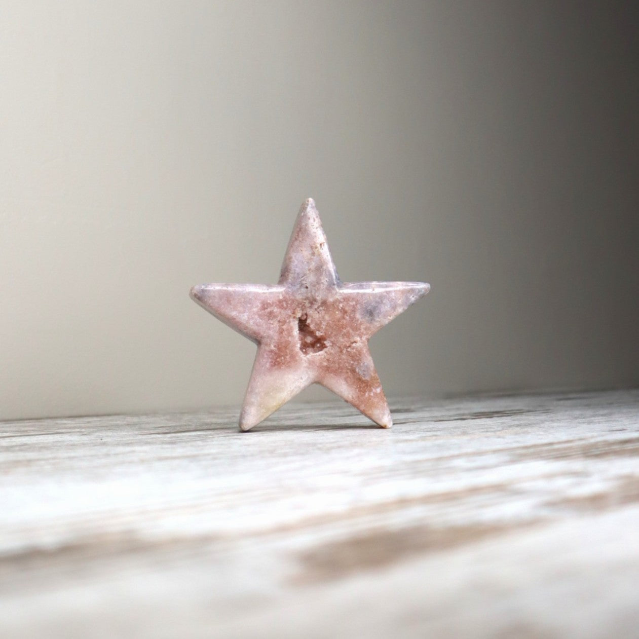 Pink Amethyst Star Carving | Calm, Emotional Balance & Gentle Renewal