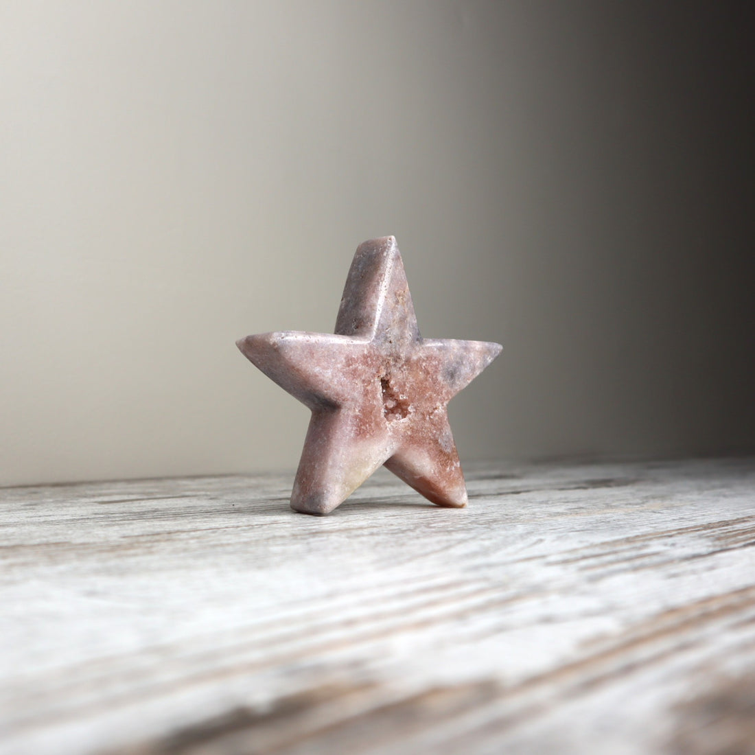 Pink Amethyst Star Carving | Calm, Emotional Balance &amp; Gentle Renewal