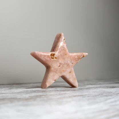 Pink Amethyst Star Carving | Calm, Balance & Gentle Restoration