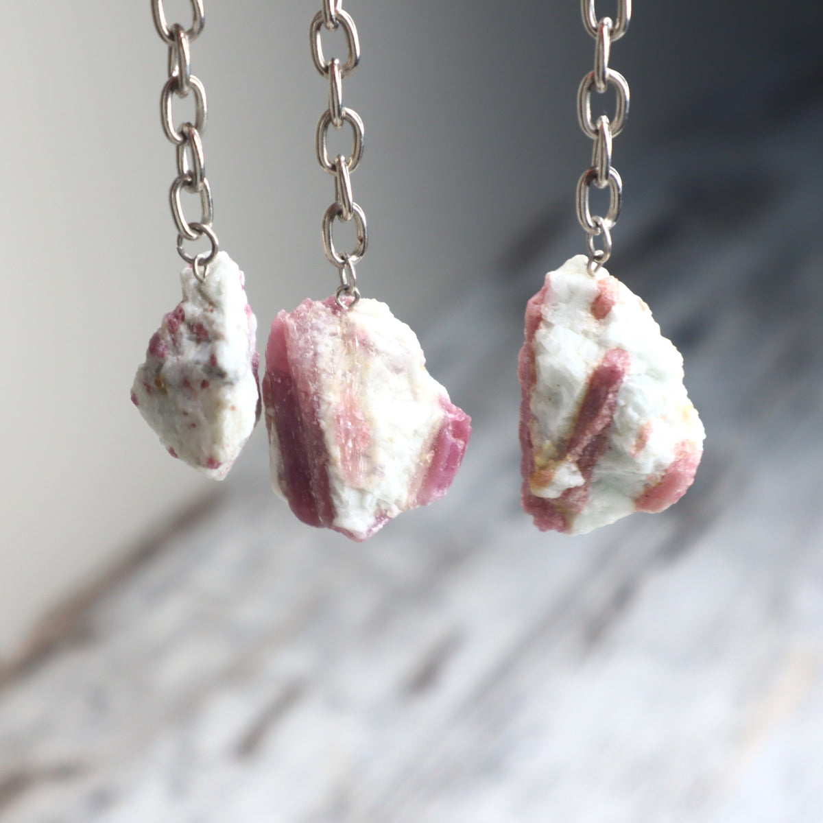 Pink Tourmaline Keychain | Love, Emotional Healing &amp; Self-Worth
