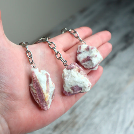 Pink Tourmaline Keychain | Love, Emotional Healing & Self-Worth