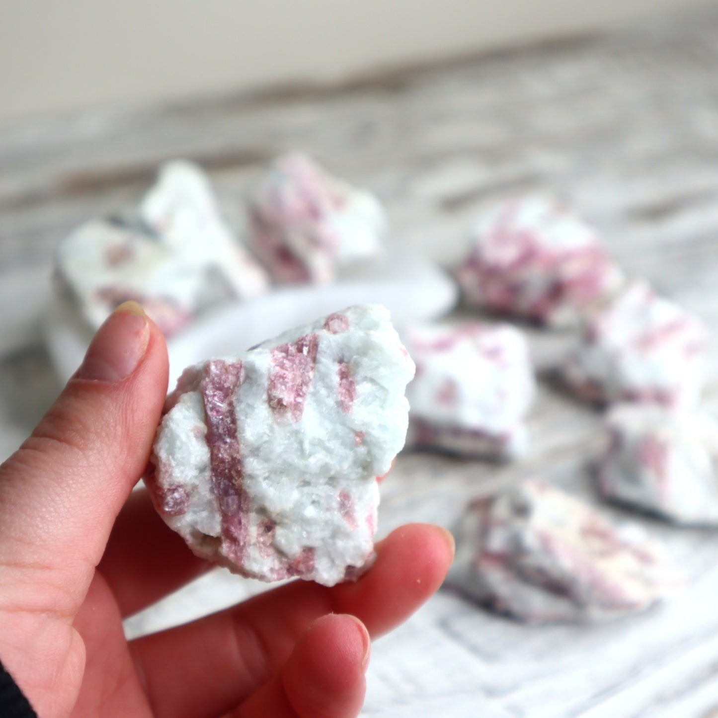 Pink Tourmaline Raw in Matrix | Love, Emotional Healing & Heart Support