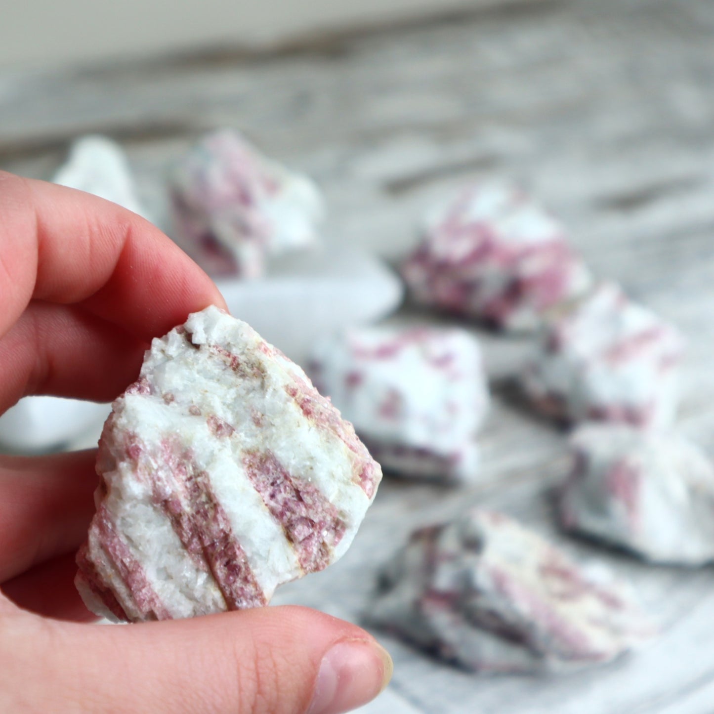 Pink Tourmaline Raw in Matrix | Love, Emotional Healing & Heart Support