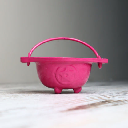 Cast Iron Pentagram Cauldron | Pink | Rituals, Intention &amp; Altar Magic