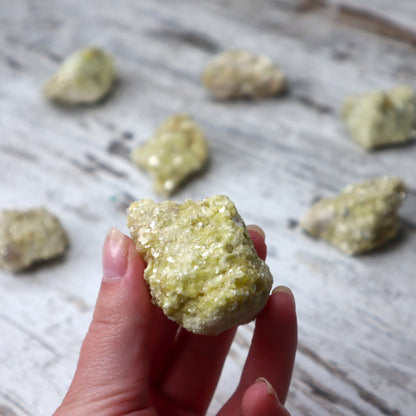 Prehnite Raw Mini Clusters | Calm, Healing & Heart Connection