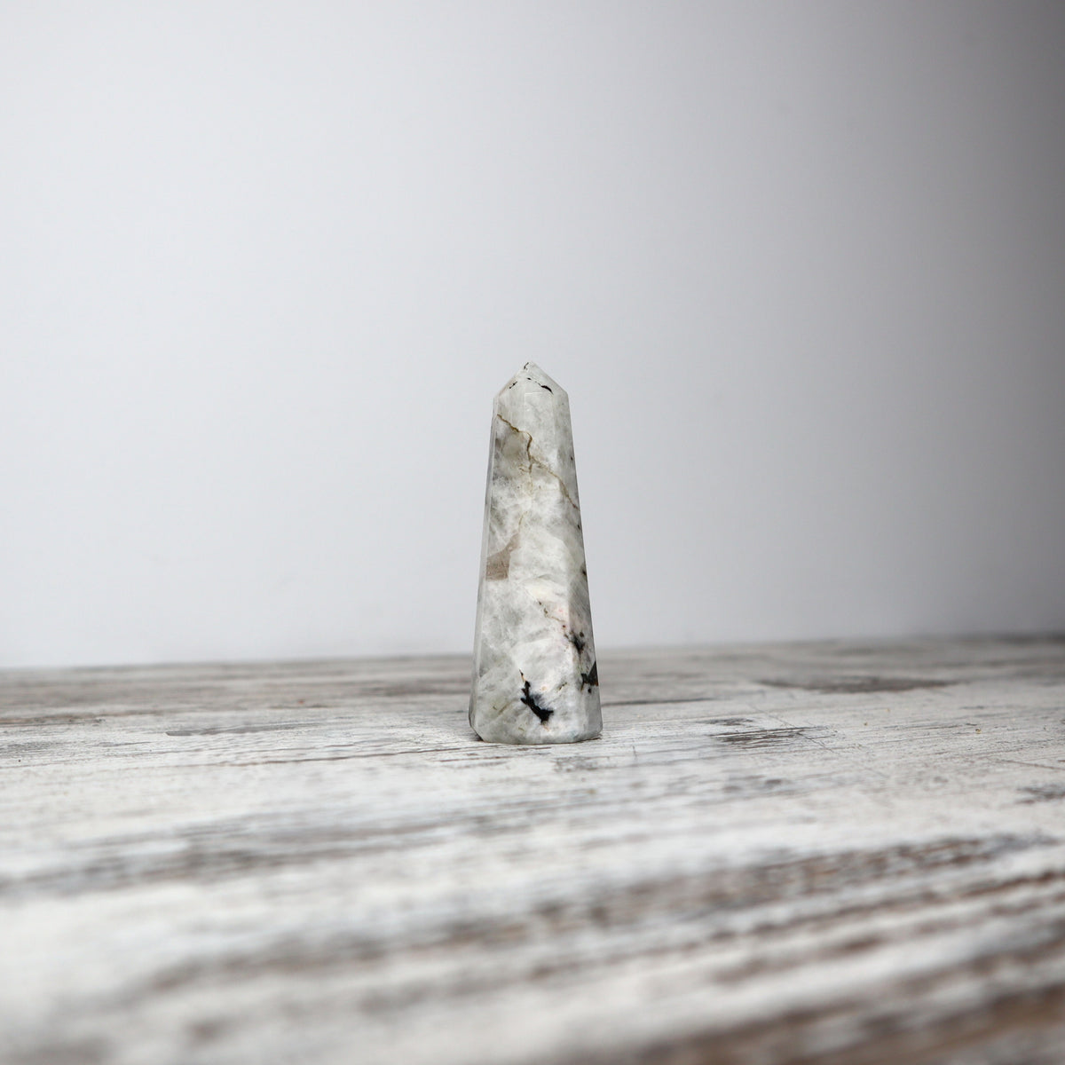 Rainbow Moonstone Mini Point | Intuitively Chosen | Intuition, Balance &amp; New Beginnings