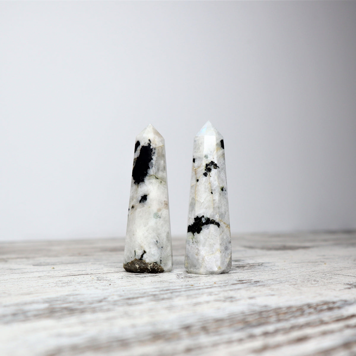 Rainbow Moonstone Mini Point | Intuitively Chosen | Intuition, Balance &amp; New Beginnings