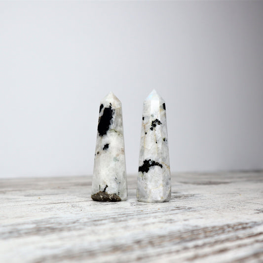 Rainbow Moonstone Mini Point | Intuitively Chosen | Intuition, Balance & New Beginnings