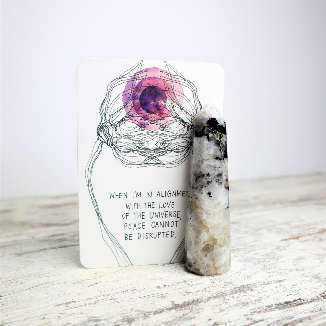 Rainbow Moonstone Mini Point | Intuitively Chosen | Intuition, Balance &amp; New Beginnings