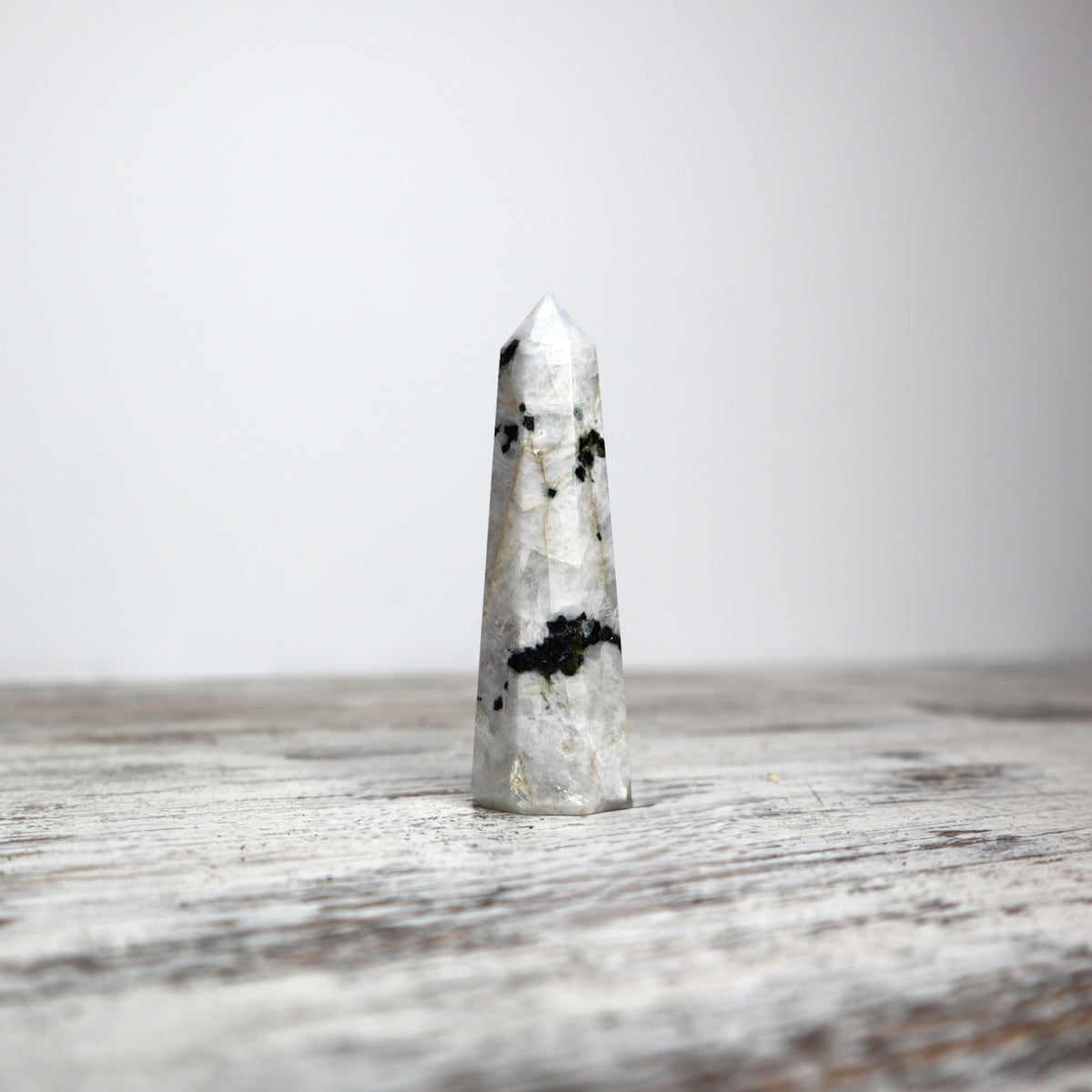 Rainbow Moonstone Mini Point | Intuitively Chosen | Intuition, Balance &amp; New Beginnings