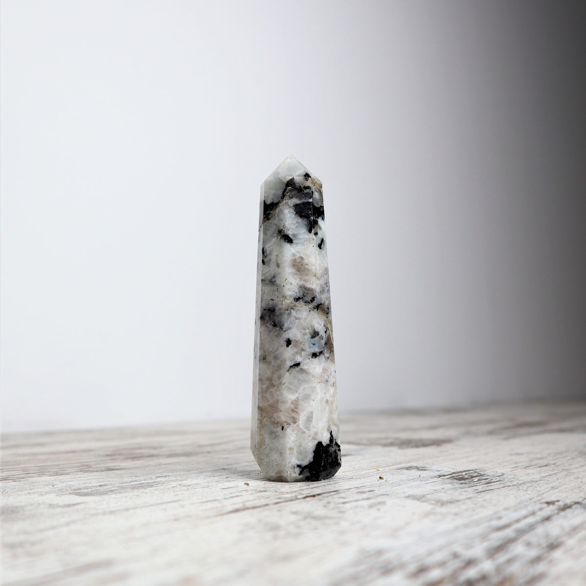 Rainbow Moonstone Mini Point | Intuitively Chosen | Intuition, Balance &amp; New Beginnings